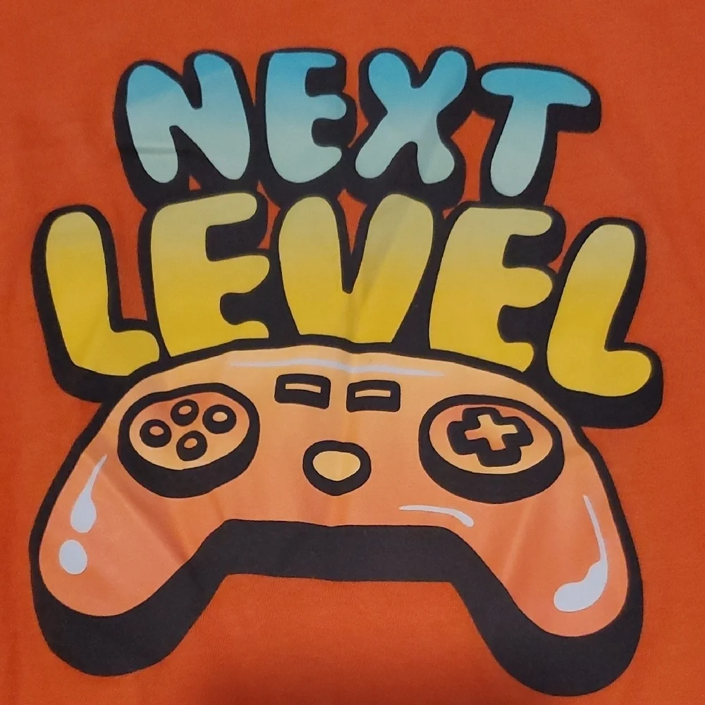 Old Navy Bright Orange Kids Tee with Game Controller